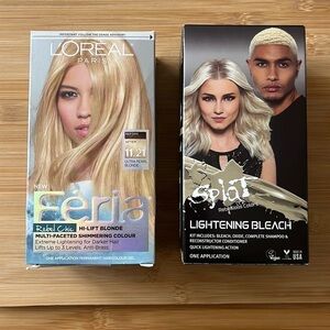 Brand New Set of 2 Blonde Hair Dye Hi-Lift Ultra Lightening Bleach Féria Splat